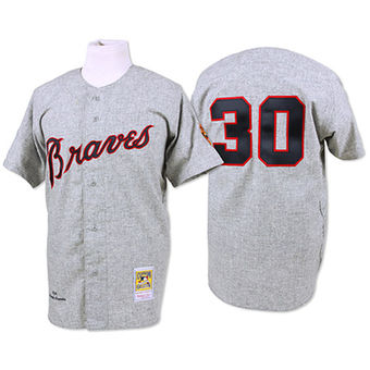 Men's Atlanta Braves 1969 Orlando Cepeda Mitchell & Ness Gray Authentic Throwback Jersey