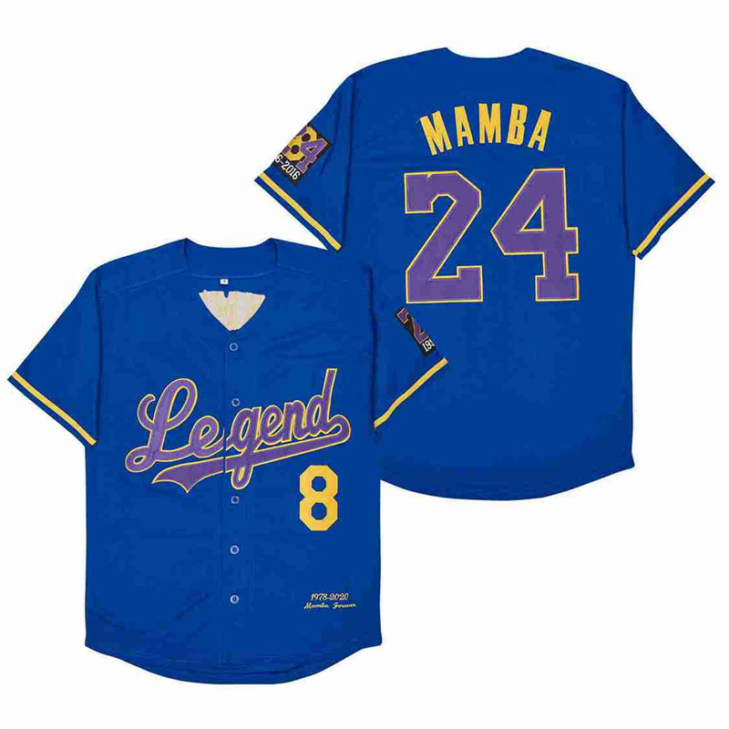 Men's Legend #8 Back #24 MAMBA Cool Base Stitched Jerseys 9