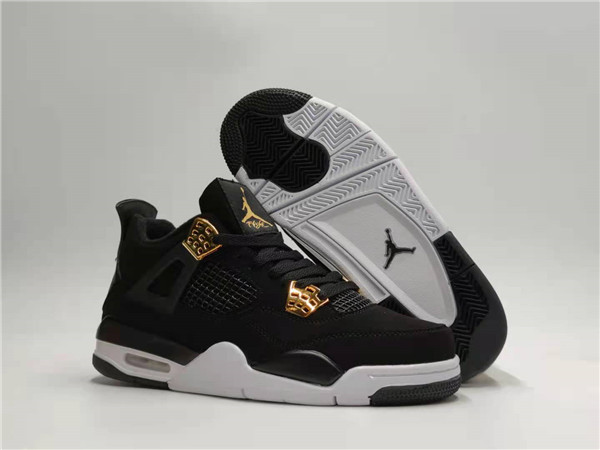 Men's Hot Sale Running Weapon Air Jordan 4 Black Shoes 095