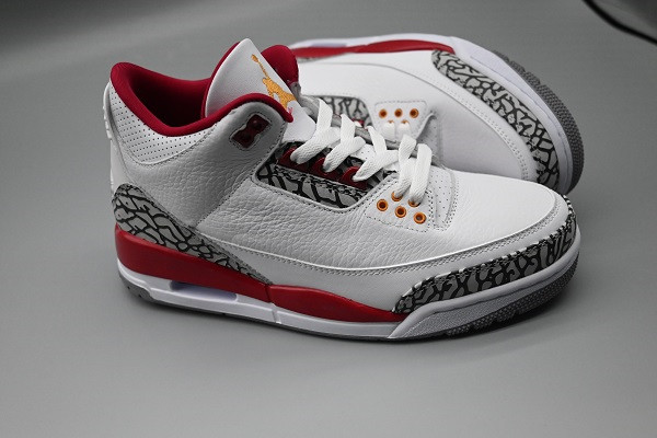 Men's Running Weapon Air Jordan 3 White Red Shoes 051