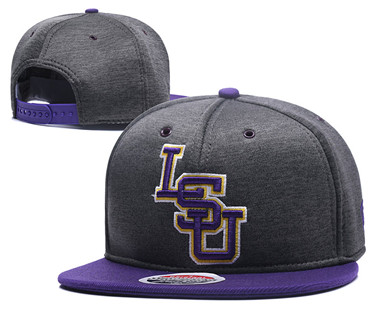 NCAA LSU Tigers Team Logo Gray Snapback Adjustable Hat