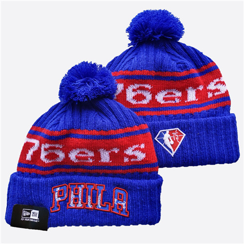 76ers Team Logo Blue Knit Hat YD