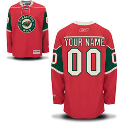 Reebok Minnesota Wild Men's Premier Home Custom Jersey - Red