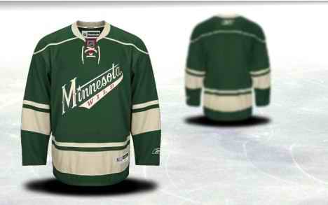 Minnesota Wilds Men Customized Green Third Jersey