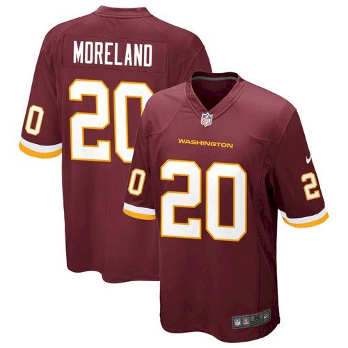 Men's Washington Football Team #20 Jimmy Moreland Red Game Jersey