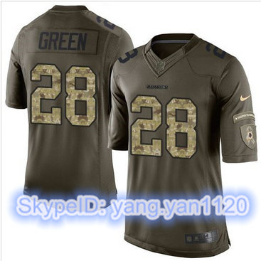 Nike Washington Redskins #28 Darrell Green Green Men's Stitched NFL Limited Salute to Service Jersey