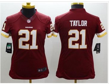 Women's NEW Redskins #21 Sean Taylor Burgundy Red Team Color NFL Limited Jersey