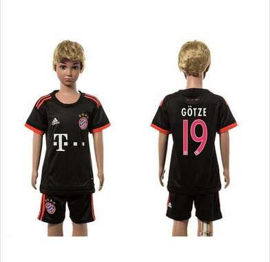 Bayern Munchen #19 Gotze SEC Away Kid Soccer Club Jersey