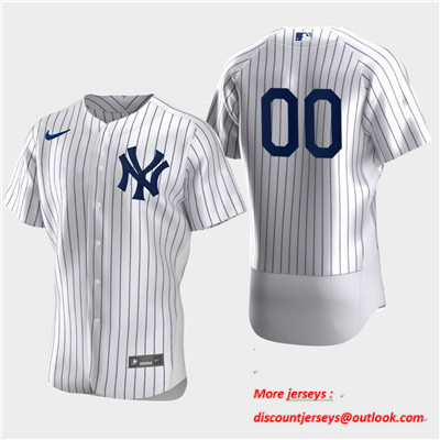 Men's Custom New York Yankees Custom Nike Flexbase White Jersey