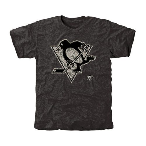Men's Pittsburgh Penguins Black Rink Warrior T-Shirt