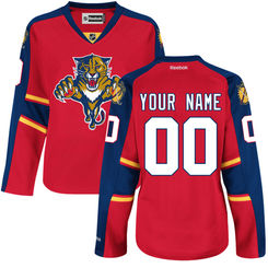 Women's Florida Panthers Reebok Red Custom Premier Home Jersey
