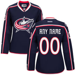 Women's Columbus Blue Jackets Navy Premier Home Custom Jersey