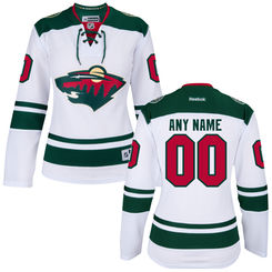 Women's Minnesota Wild Reebok White Custom Premier Jersey