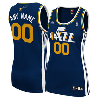 Women's Utah Jazz adidas Navy Custom Replica Road Jersey