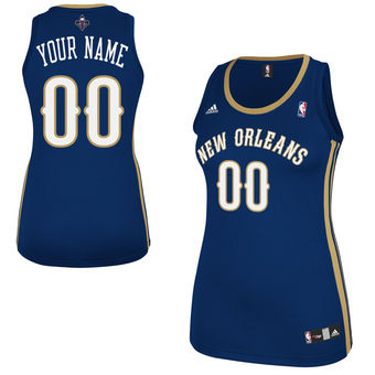 adidas Charlotte Hornets Women's Custom Replica Road Jersey - Navy Blue