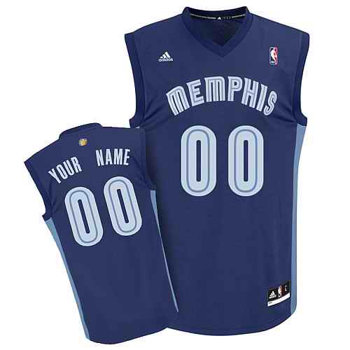 Memphis Grizzlies Youth Custom Dk Blue Jersey