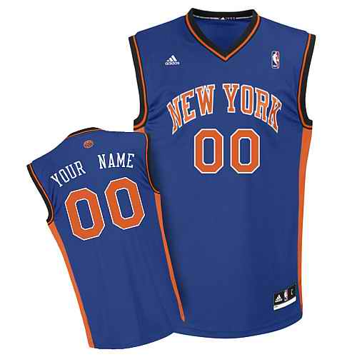 New York Knicks Youth Custom Blue Jersey