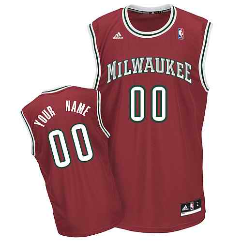 Milwaukee Bucks Youth Custom Red Jersey