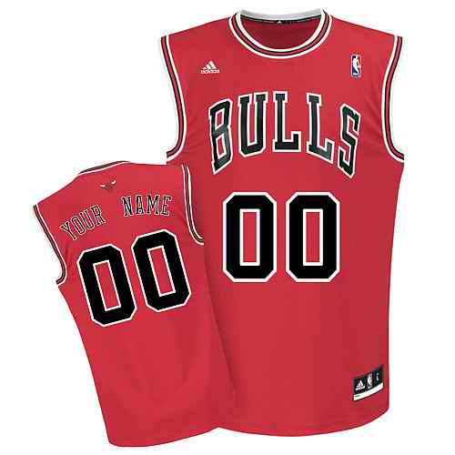 Chicago Bulls Youth Custom Red Jersey
