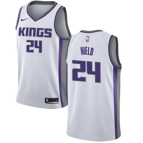 Kings #24 Buddy Hield White Women's Basketball Swingman Association Edition Jersey
