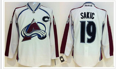 Youth NHL Colorado Avalanche #19 Joe Sakic White Jersey