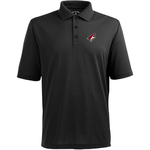 Arizona Coyotes Antigua Pique Xtra-Lite Polo - Black