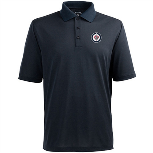 Winnipeg Jets Antigua Pique Xtra-Lite Polo - Navy