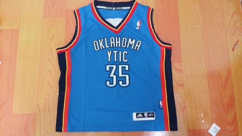 2-6 Years Old Kids Kevin Durant Oklahoma City Thunder #35 Blue Jersey