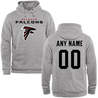 Atlanta Falcons Steel Custom Name & Number Wordmark Pullover Hoodie