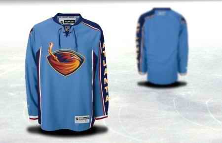 Atlanta Thrashers Men Customized Blue Jersey
