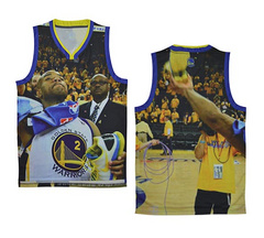 NBA moments version of the Golden State Warriors on the 2nd boots white jersey vest