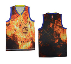 NBA moments version of the Golden State Warriors Curry angry white jersey vest