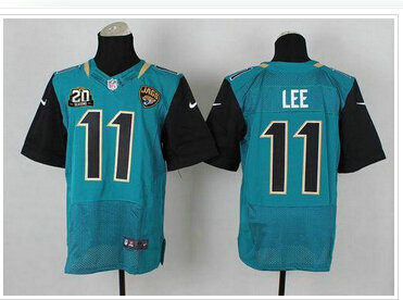 Jaguars #11 Marqise Lee Teal Green Team Color With 20TH Season Patch Jersey