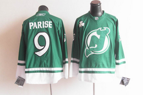 ST PARTYS DAY New Jersey Devils 9 Parise green Jerseys