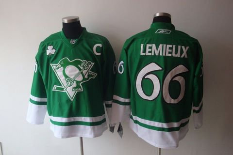 ST PARTYS DAY NHL Pittsburgh Penguins 66 LEMIEUX green